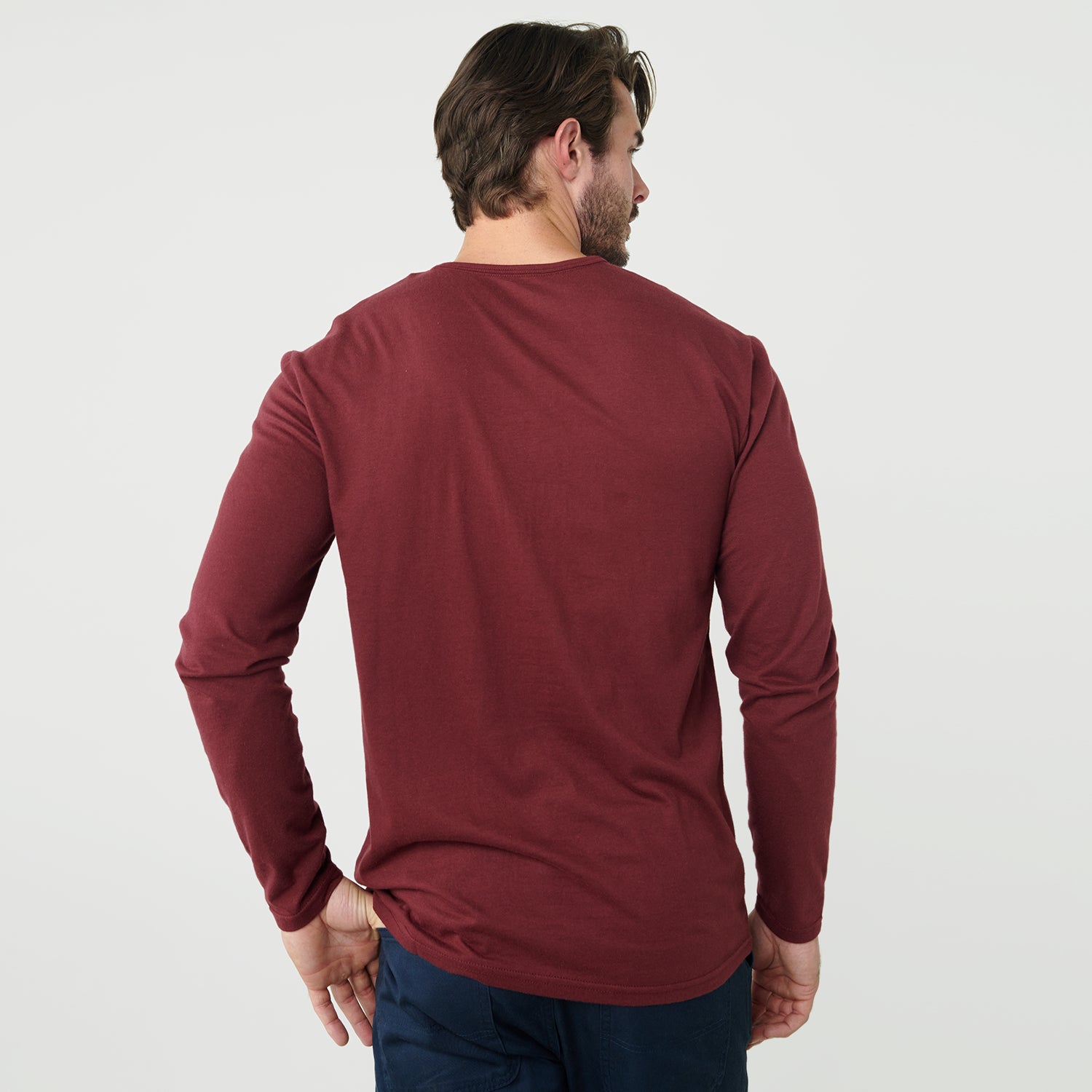 Light Heather Gray Crew Neck Long Sleeve