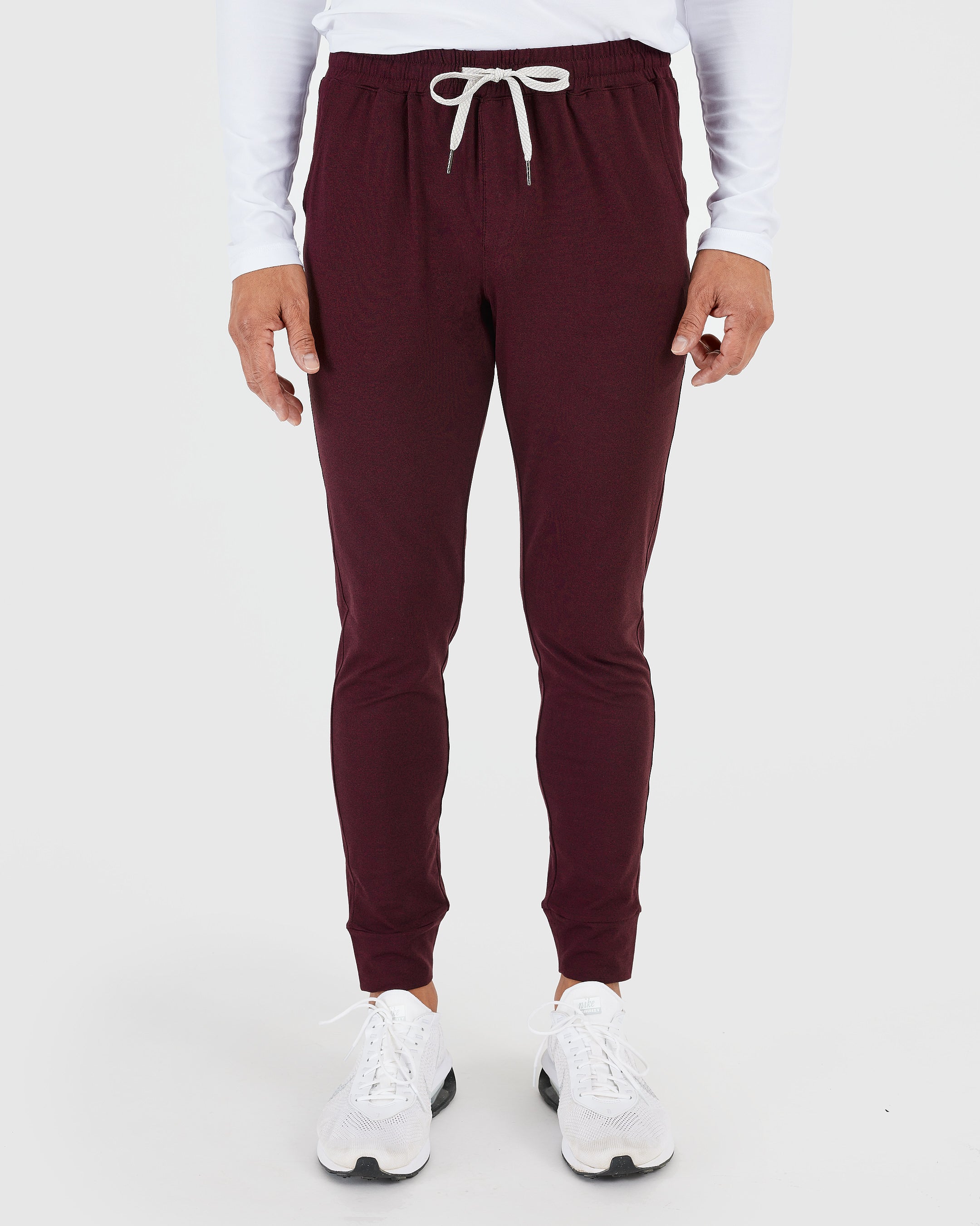 Dark Burgundy Mid Rise Joggers · Filly Flair