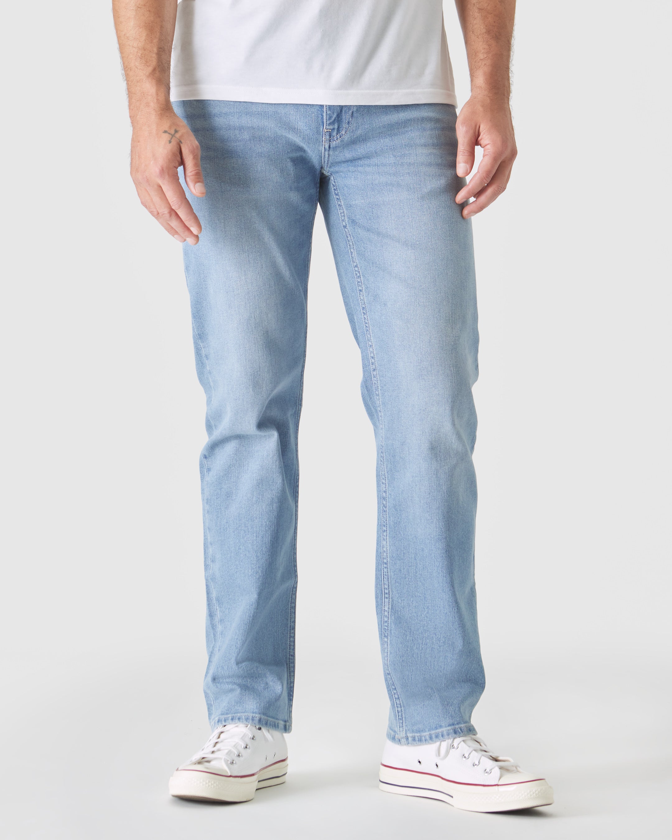 Industrial Indigo Washed Skinny Stretch Jean - Men's Jeans in Light Wash