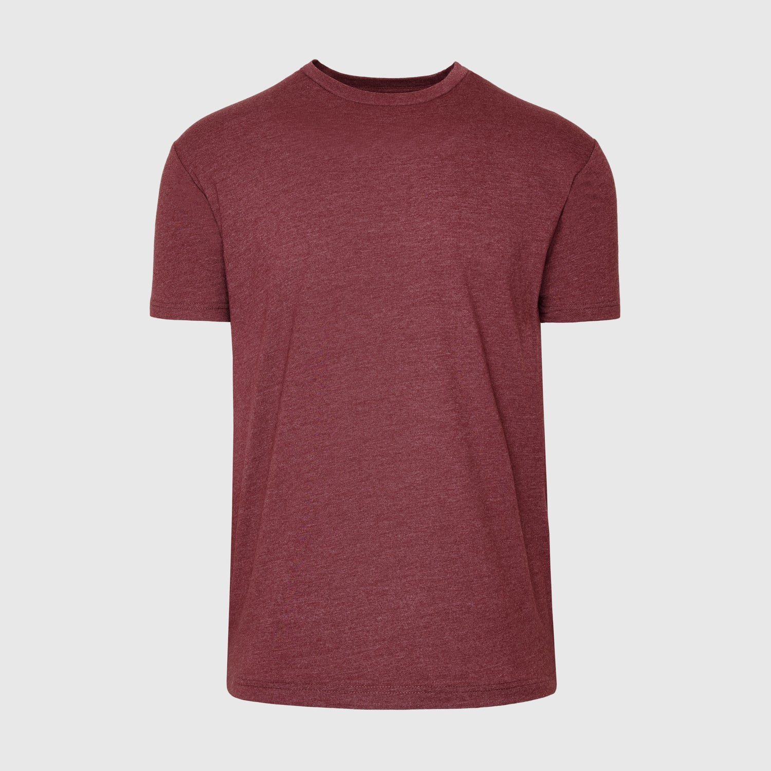 Burgundy Cotton Crew Neck Regular Fit T-Shirt