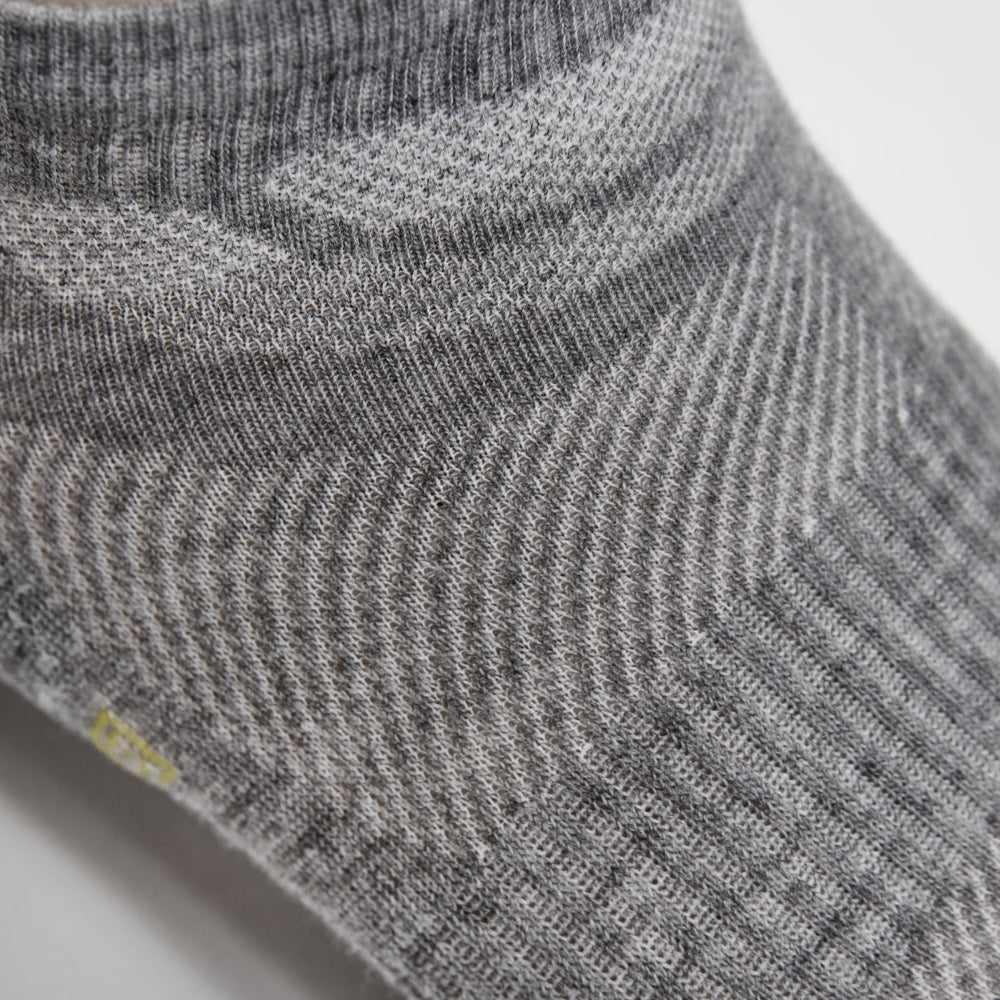 Calcetines tobilleros gris jaspeado individuales