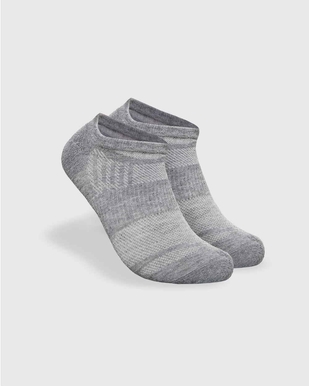 Calcetines tobilleros gris jaspeado individuales