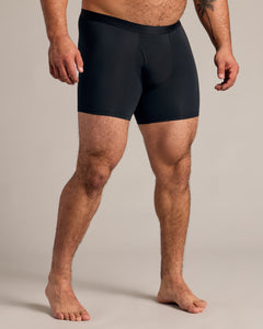 True ClassicBlack Boxer Briefs W/ Fly 6-Pack