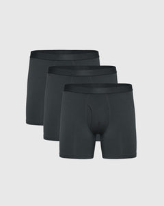 True ClassicCarbon Boxer Briefs W/ Fly 3-Pack