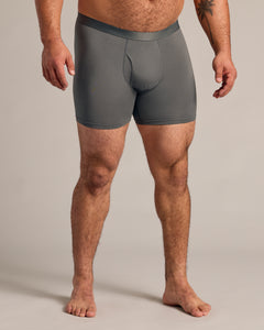 True ClassicCarbon Boxer Briefs W/ Fly 3-Pack