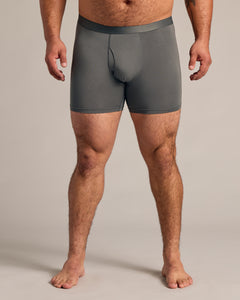 True ClassicCarbon Boxer Briefs W/ Fly 3-Pack