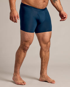 True ClassicNavy Boxer Briefs W/ Fly 3-Pack