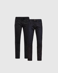 True ClassicIndigo & Black Wash Slim Comfort Stretch Jeans 2-Pack