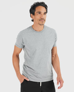 True ClassicPack de 3 camisetas cuello redondo gris jaspeado