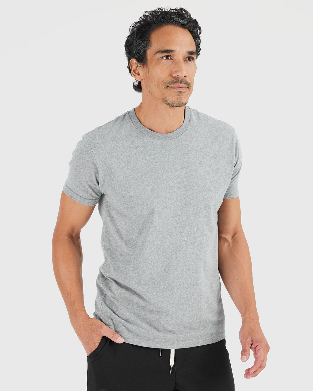 All Heather Gray Classic Crew Neck Short Sleeve T-Shirt 5-Pack