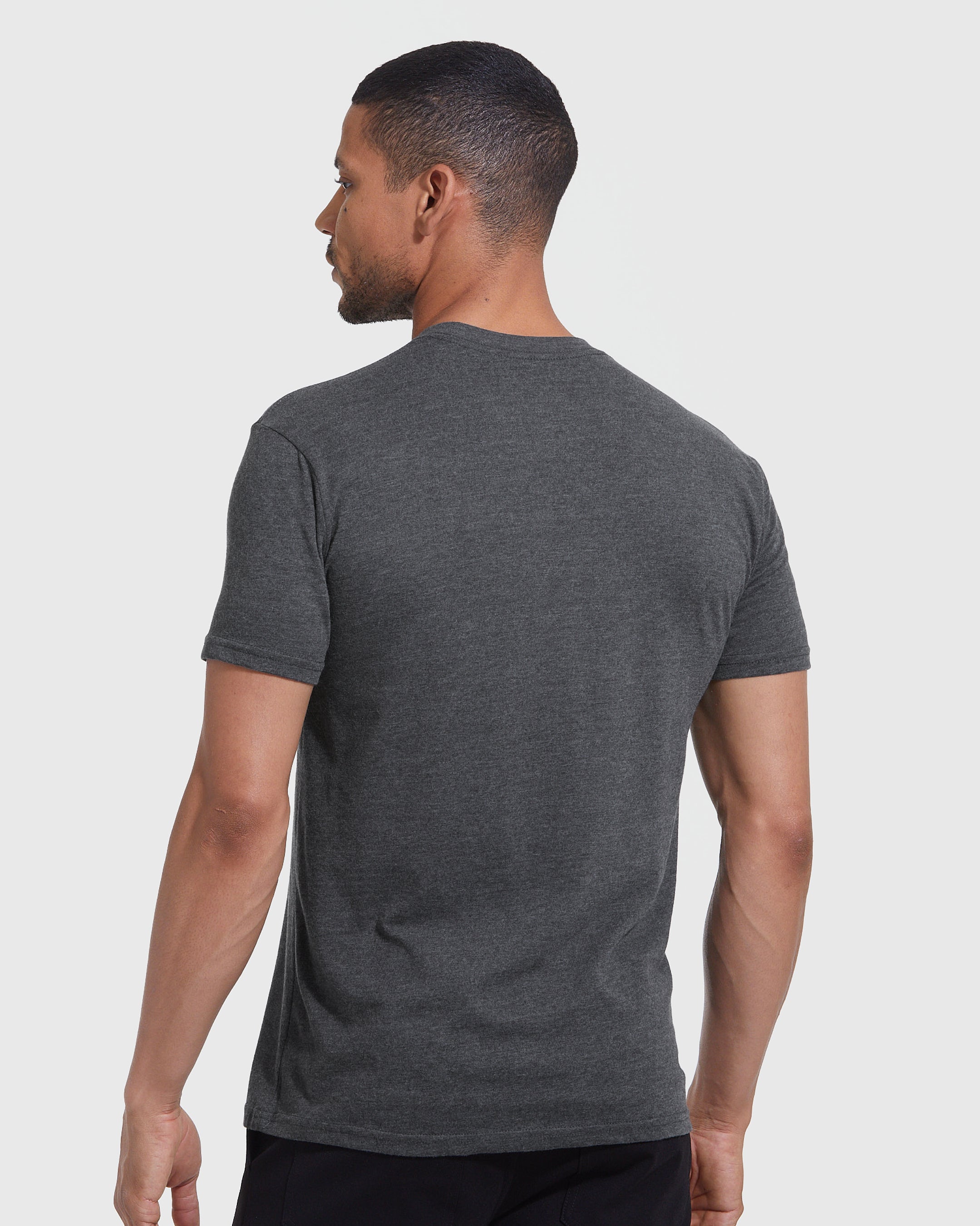 Heather Charcoal Gray Crew Neck T-Shirt