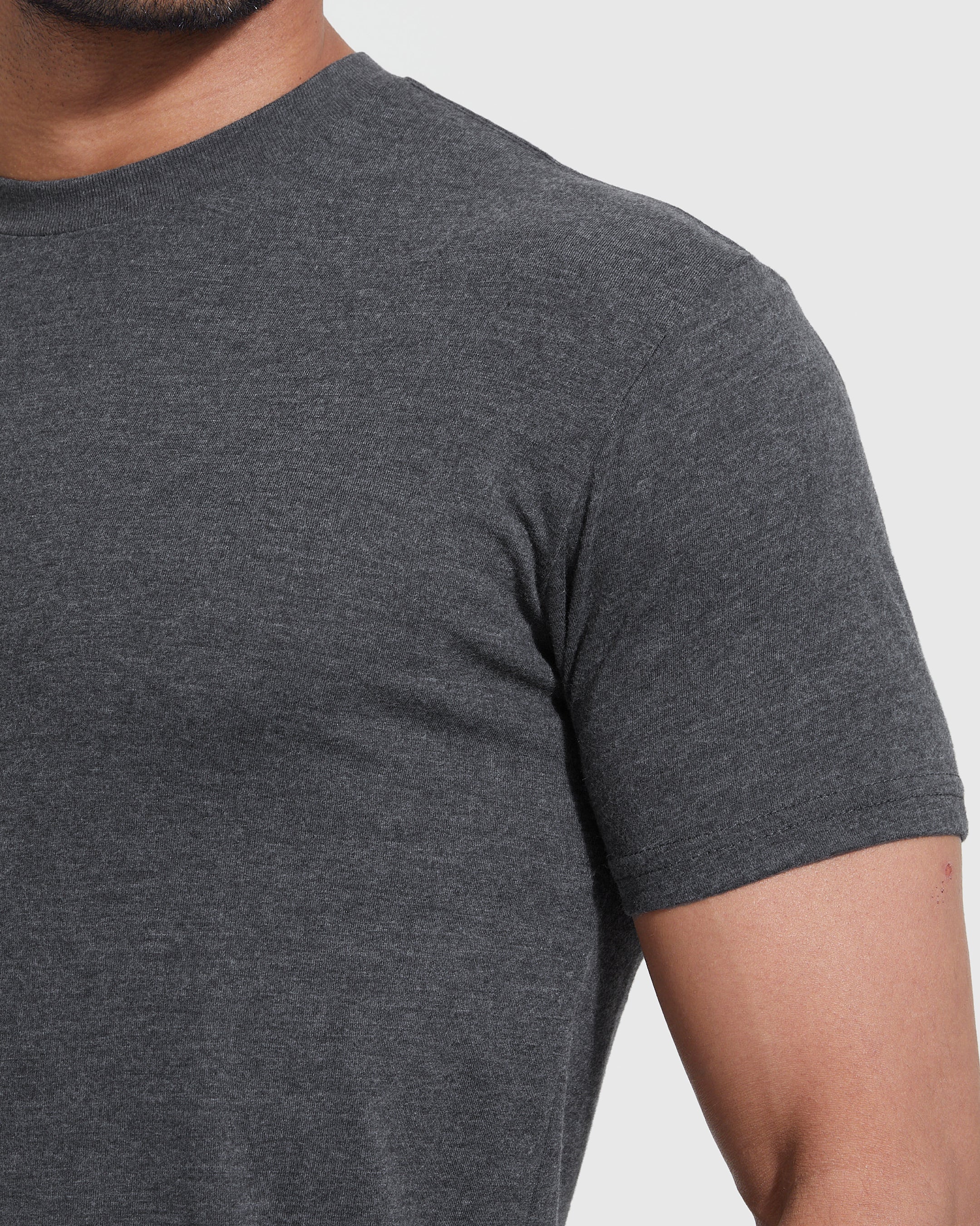 Heather Charcoal Gray Crew Neck T-Shirt