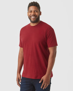 True ClassicCrimson Short Sleeve Crew Neck Tee