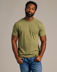 True ClassicDark Heather Willow Short Sleeve Crew Neck Tee