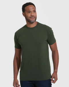 True ClassicDark Olive Short Sleeve Crew Neck Tee