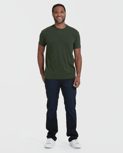 True ClassicDark Olive Short Sleeve Crew Neck Tee