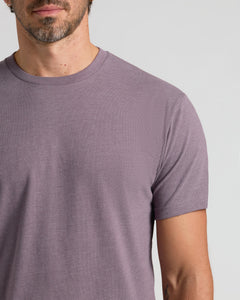 True ClassicDark Heather Amethyst Short Sleeve Crew Neck Tee