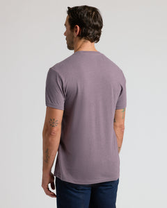 True ClassicDark Heather Amethyst Short Sleeve Crew Neck Tee