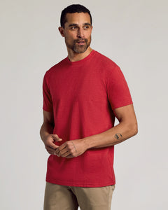 True ClassicDark Heather Lava Short Sleeve Crew Neck Tee