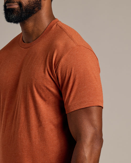 Gingersnap Heather Short Sleeve Crew Neck Tee