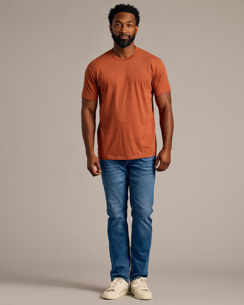 Gingersnap Heather Short Sleeve Crew Neck Tee