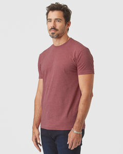 True ClassicHeather Crimson Short Sleeve Crew Neck Tee