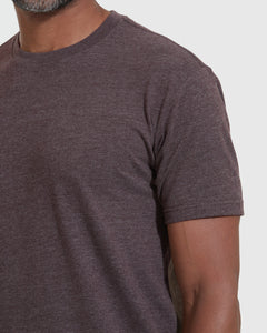 True ClassicHeather Dark Oak Short Sleeve Crew Neck Tee