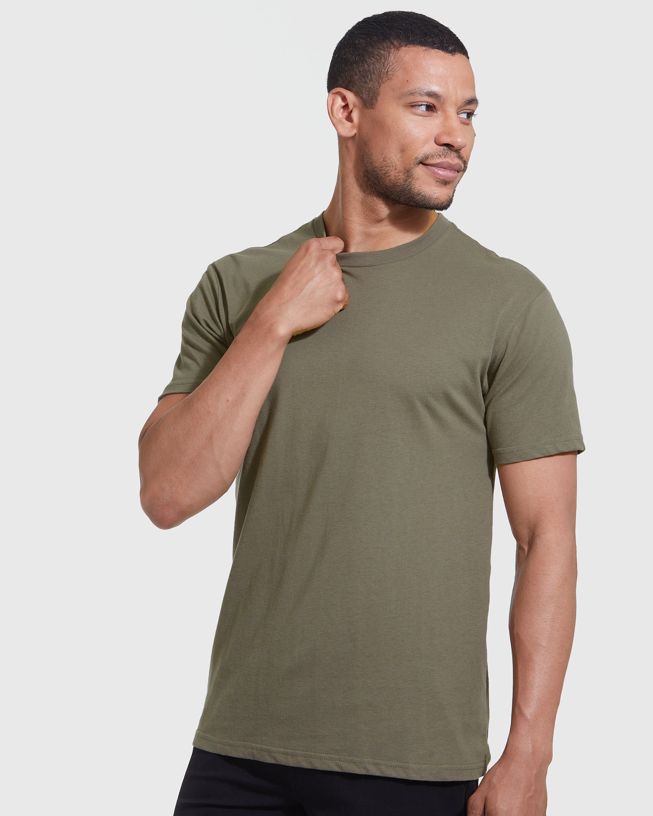 Military Green Crew Classic True Neck – T-Shirt