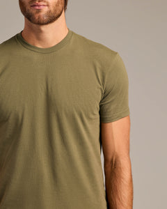 True ClassicKurzärmliges T-Shirt mit Rundhalsausschnitt in Military Green