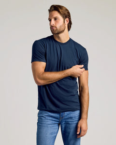 True ClassicNavy Short Sleeve Crew Neck Tee