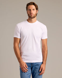 True ClassicCamiseta cuello redondo mangas cortas blanca