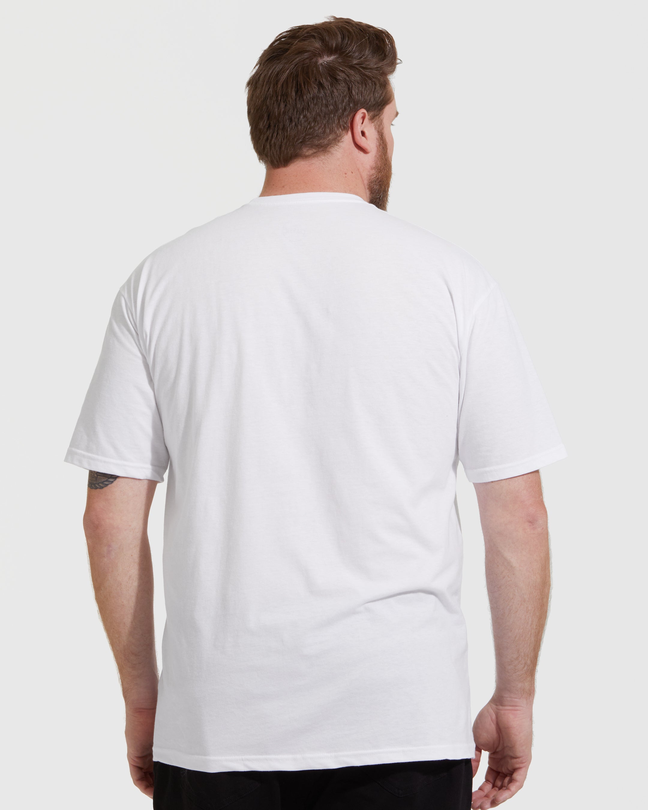 Men\'s White Crew Neck T-Shirt Classic - True