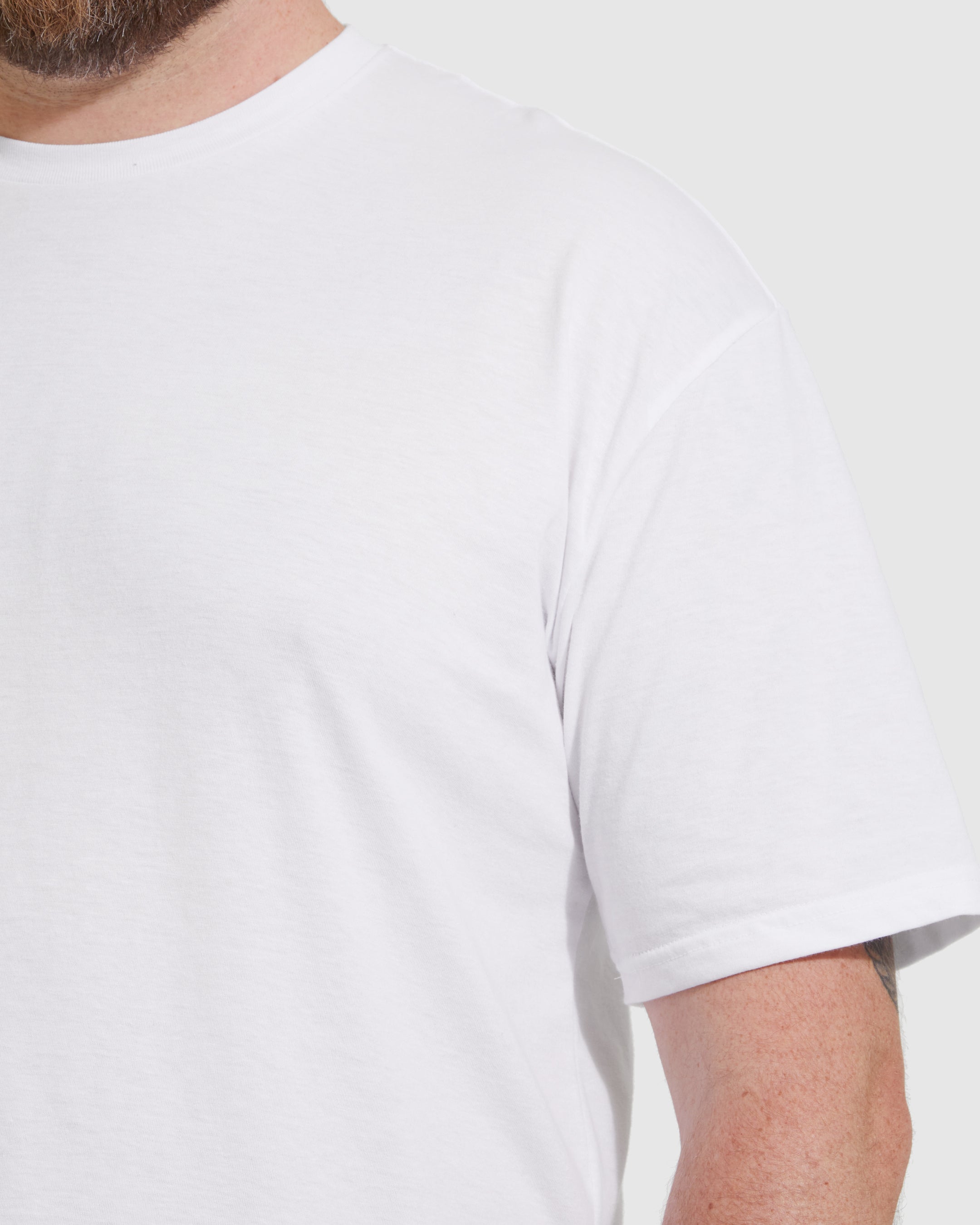 Plain white crew 2024 neck t shirt