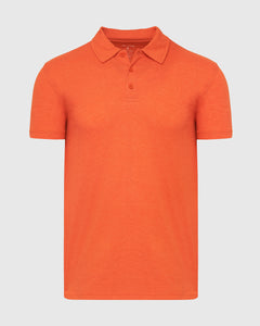 True ClassicBurnt Orange Heather Short Sleeve Polo