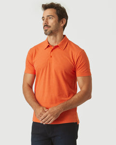 True ClassicBurnt Orange Heather Short Sleeve Polo