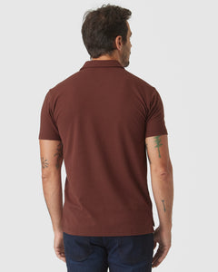 True ClassicDark Chocolate Short Sleeve Polo