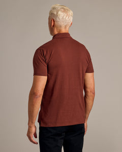 True ClassicDark Chocolate Short Sleeve Polo