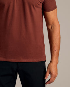 True ClassicDark Chocolate Short Sleeve Polo