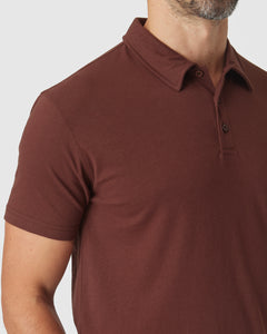 True ClassicDark Chocolate Short Sleeve Polo