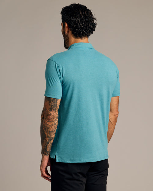 Dark Heather Harbor Short Sleeve Polo