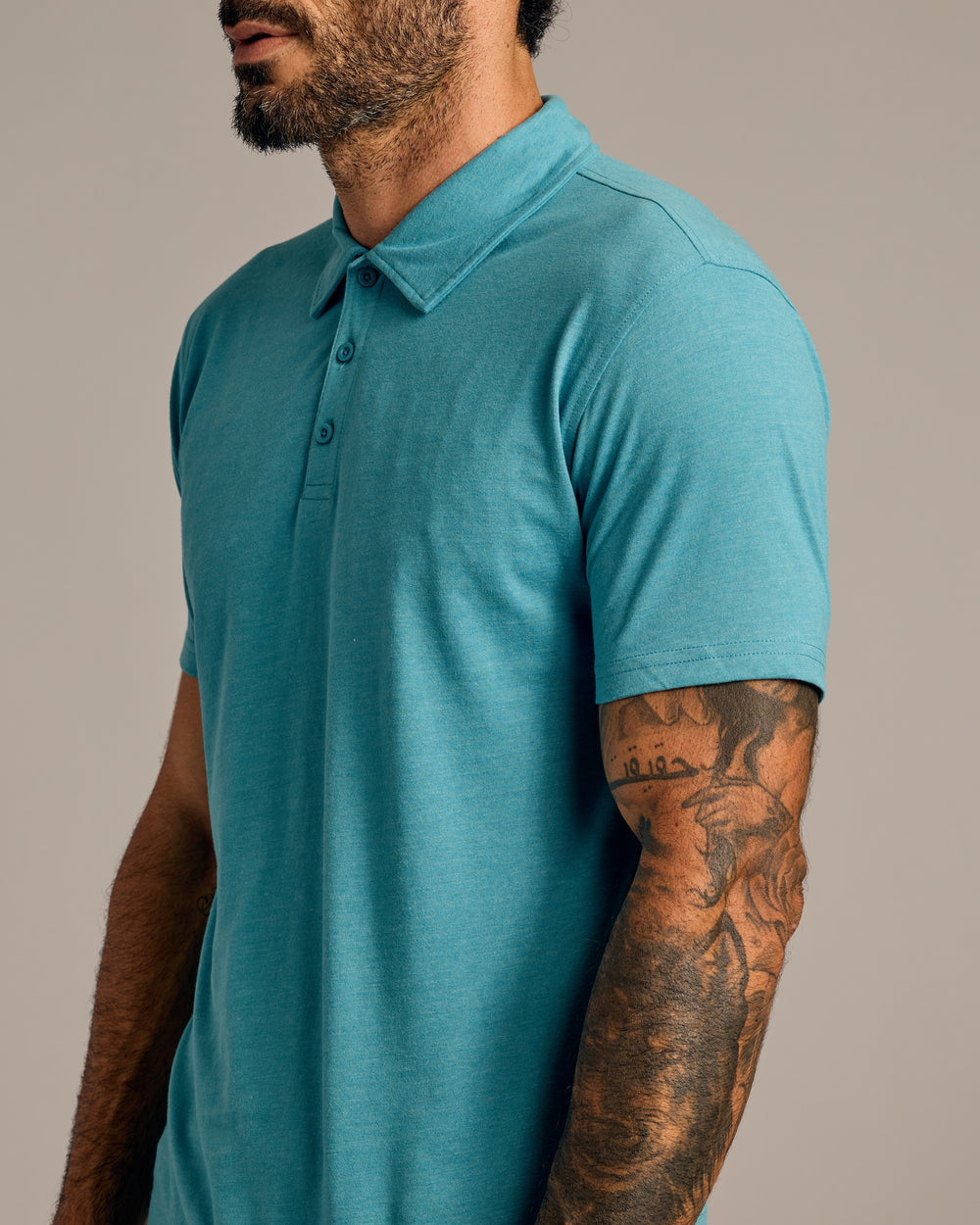 Dark Heather Harbor Short Sleeve Polo