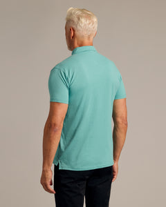 True ClassicDark Heather Oceanic Short Sleeve Polo