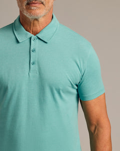 True ClassicDark Heather Oceanic Short Sleeve Polo