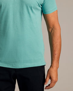 True ClassicDark Heather Oceanic Short Sleeve Polo