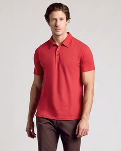 True ClassicDark Heather Lava Short Sleeve Polo