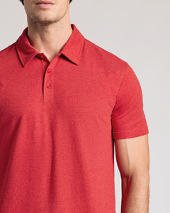 True ClassicDark Heather Lava Short Sleeve Polo