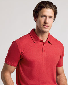 True ClassicDark Heather Lava Short Sleeve Polo