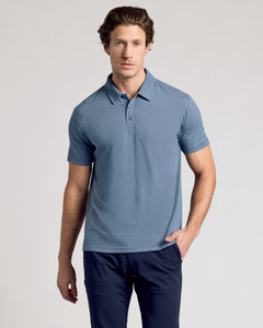 True ClassicDark Heather Tempest Short Sleeve Polo