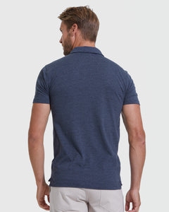 True ClassicHeather Navy Short Sleeve Polo