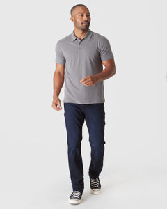 True ClassicHeather Graphite Short Sleeve Polo